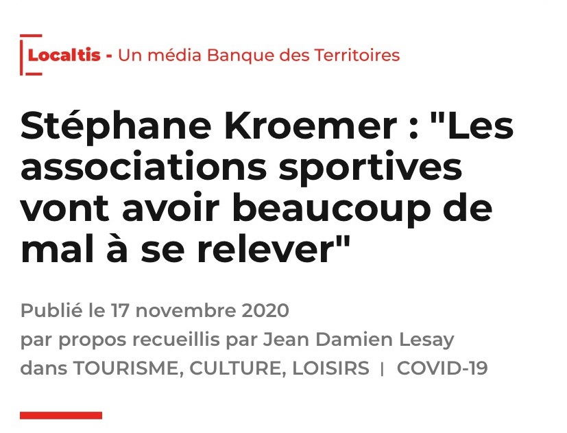 Soutien aux acteurs du sport en France : mon interview pour la revue Localtis